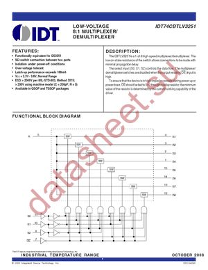 IDT74CBTLV3251QG datasheet  